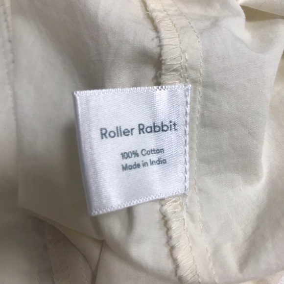 Roller Rabbit Embroidered Top Bishop Sleeves OVERSIZED Button Up Small - Picture 11 of 14